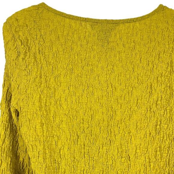 Ali Miles Womens Green V-Neck Long Sleeve Stretch Lagenlook Top Asymmetrical S - Picture 11 of 16